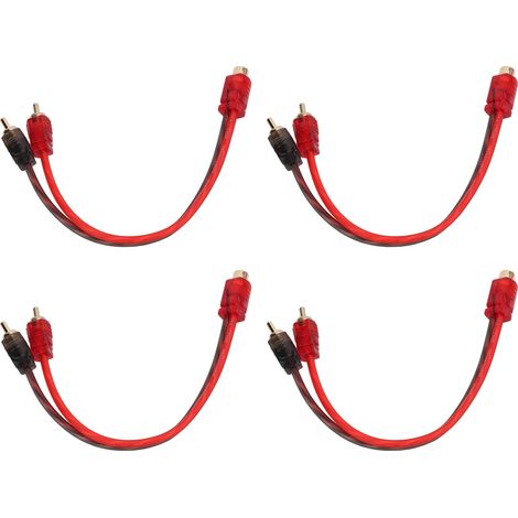 Kit de câble audio répartiteur en Y RCA automobile (1 femelle personnalisée vers 2 mâles personnalisés), longueur 20 cm, pour appareils avec prises jack 3,5 mm (1/5)