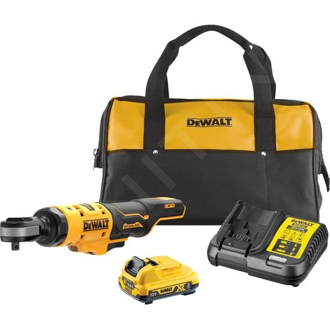 DeWALT Outillage - Clé à cliquet sans fil 12V, 1 batterie 2,0 Ah XR , chargeur DCF503D1