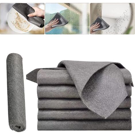 Vtizikl5pcs chiffons de nettoyage magiques épaissis, chiffons de nettoyage en microfibre pour verre, chiffons de nettoyage réutilisables(3040) (1/4)