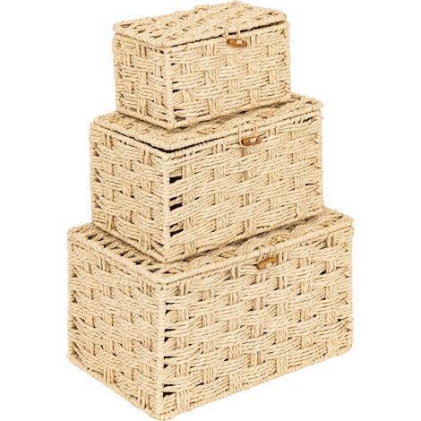 Geflochtene Aufbewahrungsboxen ELIO, 3er-Set (1/5)