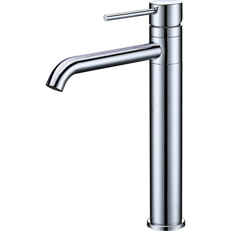 Miscelatore Lavabo Alto Rubinetto da Bagno per Lavabo o Lavandino Rubinetto Lavabo Cromato Girevole a 360° in Acciaio Inossidabile (1/5)