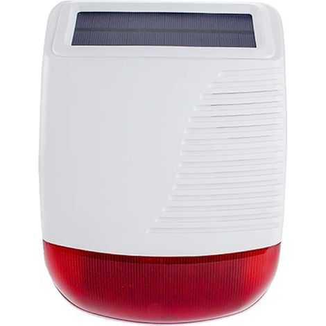 Sirène Extérieure Solaire Sans Fil 433MHz PE-520 - Flash lumineux stroboscopique, Etanche, Pour Système d'Alarme de Sécurité Domestique Intelligent (1/5)