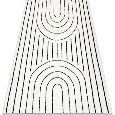 Tapis moderne MODE 8494 géométrique crème / noir beige 140x190 cm
