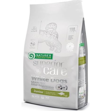 Natures Protection Dog Superior Care White Coat Junior Small e Mini al Pesce Bianco - Sacco 1,5 Kg - (1/2)