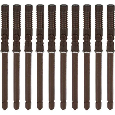 Lot De 10 Supports Muraux Invisibles Pour Étagère 10 x 100 Mm Marron Avec Embouts Forte Capacité De Charge Pour Bibliothèque Flottante Ou Étagères Murales Diy (1/4)