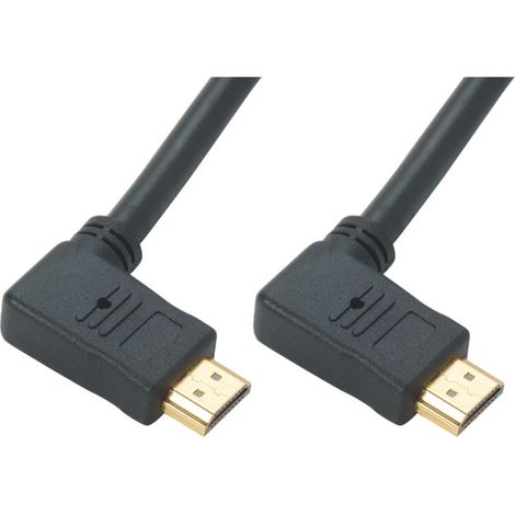 cable hdmi - 1.4 - coudé à 90 degrès - latéral - 4k a 30ips / 3d (14.9 gbps) - erard 7892