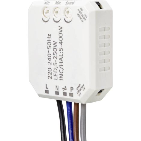 Sygonix SY-4697884 Dimmer da incasso Adatto per lampadina: Lampadina alogena, Lampadina LED, Lampadina ad incandescenza (1/5)