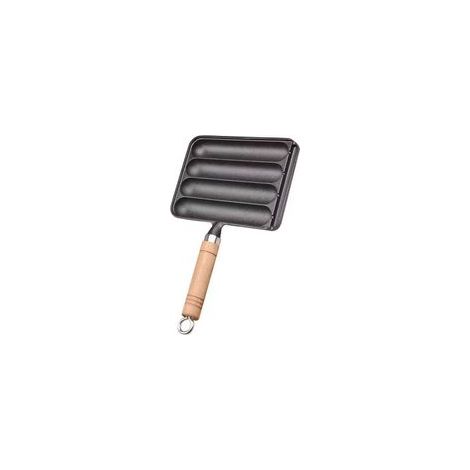 Gril multifonctionnel pour saucisses – Moule à takoyaki – Poêle à poisson et tofu – Ensemble de grillades – Fonte – Noir (1/5)