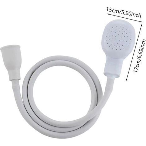 Sprühkopf aus Kunststoff für Mischbatterien, Duschschlauch für Waschbecken, Duschkopf für Friseursalon, Babybadewanne, Haustier, Toilette, 1,2 m / 39,37 Zoll (1/3)