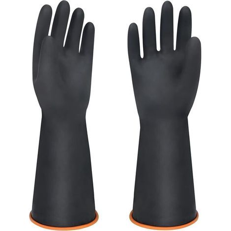 Gants de vaissen latex résistant aux produits chimiques pour hommes, sécurité industriavec protection des avant-bras (1/3)