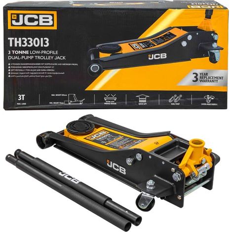 JCB Jack de pavimento con cuscinetto de gomma 3T altezza min/max 77/505 mm