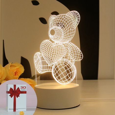 Filiyano – lampe de chevet – Veilleuse 3D créative, vente en gros, cadeau de Noël, lampe de chevet, lampe d'ambiance, cadeau pour enfants, cadeau de (1/2)