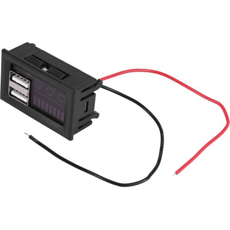 12V Digital Voltmeter Spannung Batterie Panel Meter für Auto Motorrad USB 5V 2A Ausgang (1/5)