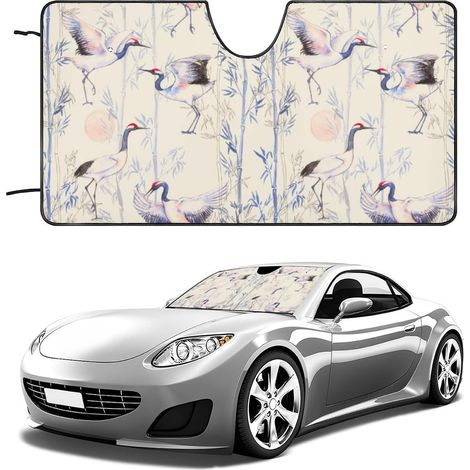Pare-soleil pour pare-brise de voiture chien, motif chien gris