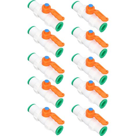10 raccords rapides droits à bille pour tuyau 32mm, lot de 10 pour système d'eau (1/5)