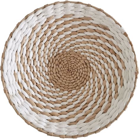 1 Pièce Panier Mural en Herbe de Tressée Bohème, Déco Naturelle Rustique pour Chambre et Salon, 25.4 cm (1/5)