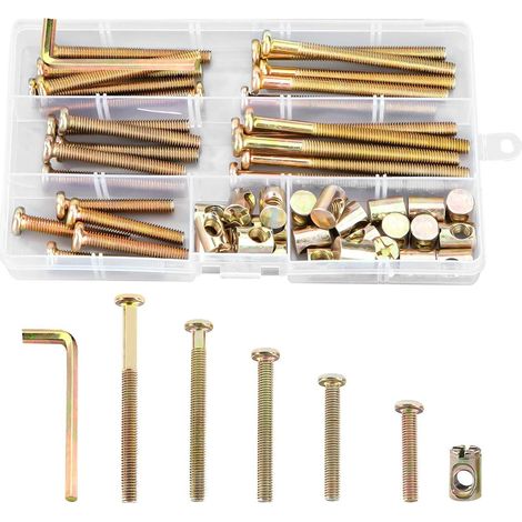 Möbelschrauben M6 verzinkter Stahl 40-80mm Set mit 50 Stück (1/5)