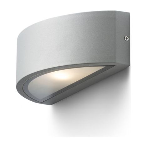 Faretto applique  LESA da parete grigio argento  230V E27 26W IP54