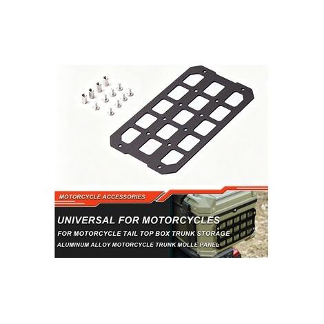 Panneau Molle Waterproof pour Valise Latérale de Moto – plaque tactique étanche, rangement modulaire, support accessoires moto