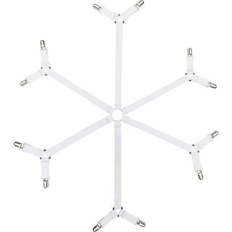 Feuille Sangles, Long, réglable Drap de lit Clip, 6 Côtés Triangle, adapté pour toute taille Lit (1/5)