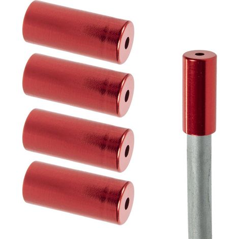 Schaltgehäuseenden, Aluminium 4 mm, 5 Stück, rot