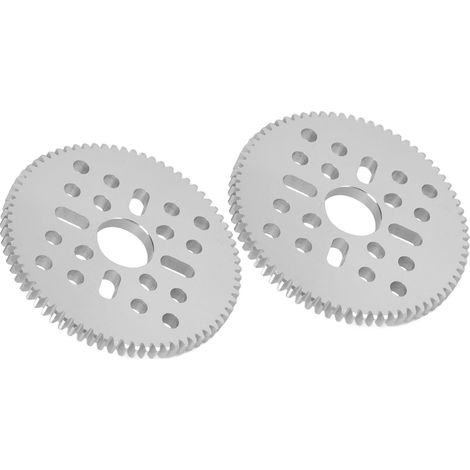 2 engrenages droits en alliage d'aluminium anodisé, module 0,8, alésage oblong de 4 mm, alésage rond de 16 mm, référence 4312-0414-0074 (1/5)