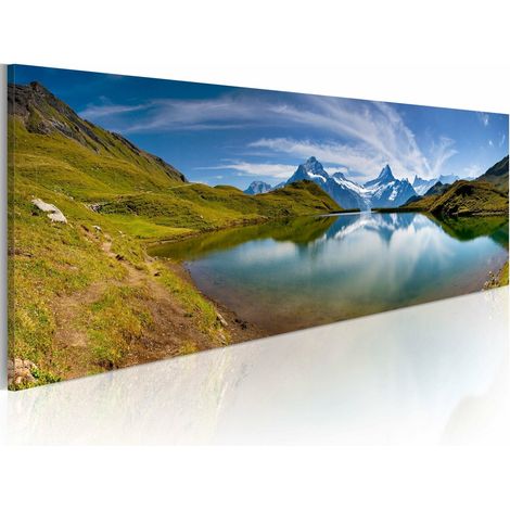 Tableau lac de montagne - 135 x 45 cm (1/4)