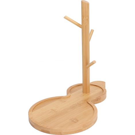 Support en bois brut pour plateau, forme simple et élégante, organisateur décoratif pratique pour bijoux et clés (1/5)