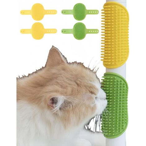 4 Stück Hunde Bürste, Gummi Katzenbürste, Verstellbare Hunde Badebürste, Beruhigende Hunde Bürste, Multifunktionale Katzenbürste, für Welpen, Kätzchen, Kaninchen (1/5)