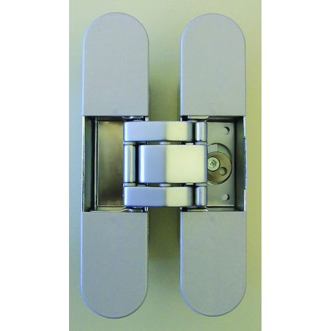 Charnière invisible chrome satiné à entailler K7000CS - 120 x 67 mm - KRONA KOBLENZ