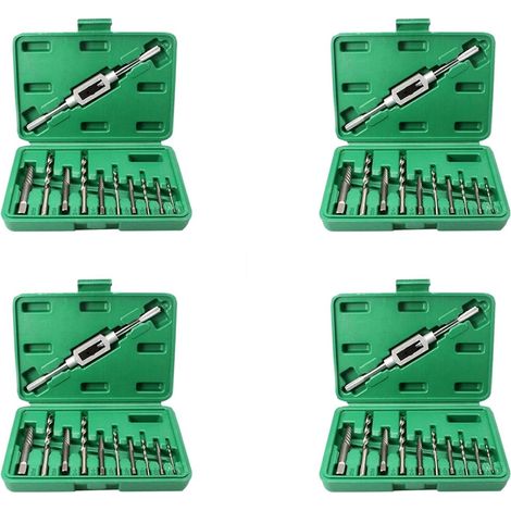 44 PièCes Ensemble D'Extracteur de Vis Endommagé Enlever les Vis DéNudéEs ou CasséEs Fixation de Boulon Sortie Facile avec le Foret Ennuyeux de la Main Droite 3-10Mm (1/5)