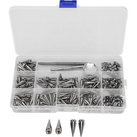 Rivets en alliage de zinc à monter soi-même, style punk, à tête de balle 7 x 20 mm (1/5)