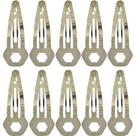 Pinces à cheveux tactiques multifonctions - Kit de survie EDC multifonctionnel pour femmes (lot de 10) (1/5)