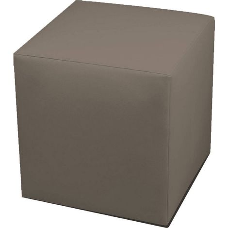 Dmora - Pouf Accumoli, Poltrona multiuso, Poltroncina sacco, Pouf poggiapiedi, Made in Italy, 40x40 h42 cm, Tortora