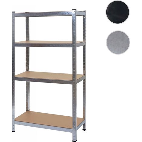 Étagère pour charges lourdes HWC-D67, étagère d'atelier, 160x80x40cm, chargement 320kg - zingué (1/4)