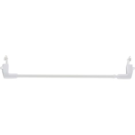 1 Tringle Extensible Embout Basique - Blanc - 80-110CM - Diamètre 7 (1/2)