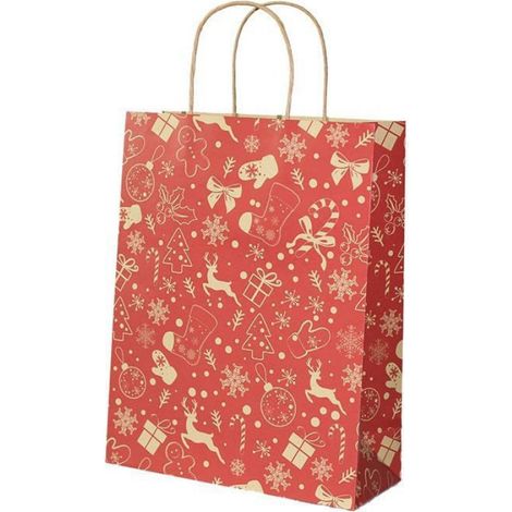 Sacs Cadeaux - Papier Kraft - Poignées Corde - Pour Fêtes Noël Mariage Anniversaire - Lot de 10 (1/5)