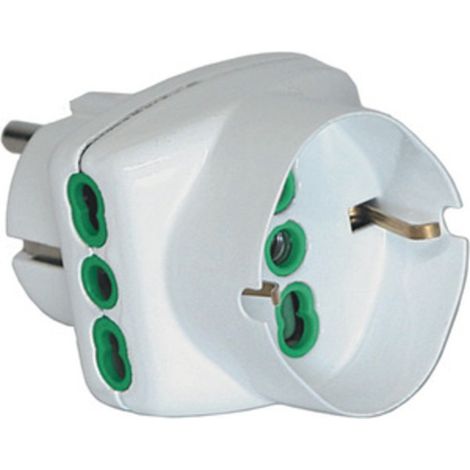 FME 82.230 ADATTATORE SCHUKO 2P+T BIPASSO+SCHUKO- FANTON- 5,0 pz