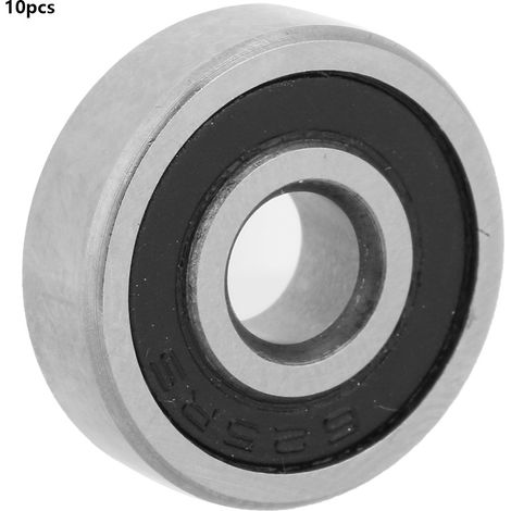 3/4/5/6mm I.D 10/13/16/19mm O.D Double side Rubber Sealed Deep Groove Steel Ball Bearings(625 (1/5)