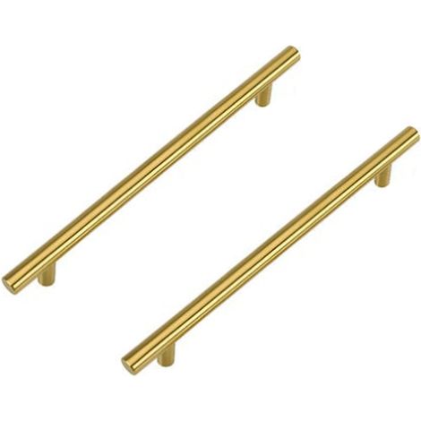 Poignées meuble dorées 96mm en acier inoxydable pour cuisine tiroir et placard lot de 2 (1/5)