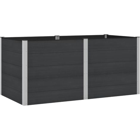 Maison Exclusive - Jardinière surélevée Noir 200 x 100 x 91 cm (1/5)