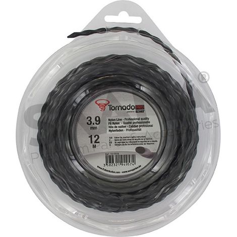 Bl铆ster hilo nailon helical copolym猫re VORTEX - 3.90mm x 12.2m - aire tama帽o - Fabrication am茅ricaine