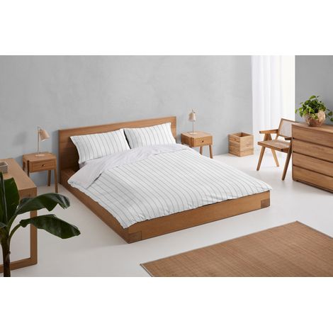 Rita. Conjunto de funda nórdica y funda(s) de almohada de percal color perla. Cama de 150 cm. 2 piezas (1/3)