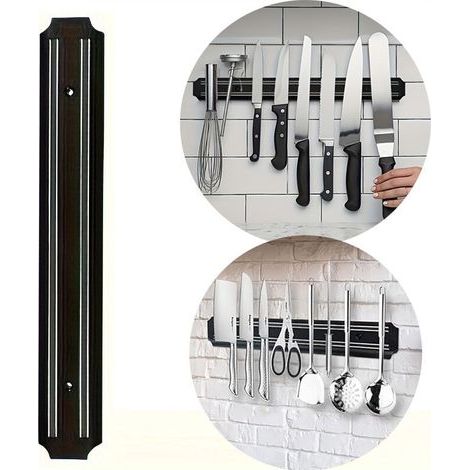 magnetic knife holder, 38 cm, for storing your knives, for kitchen utensils (1/4)