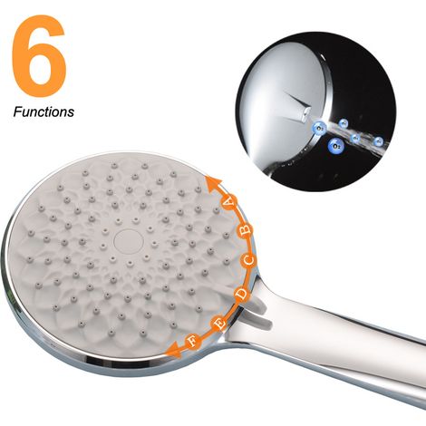 Set doccia americano a 6 funzioni, doccia da bagno galvanica, doccetta portatile (1/5)