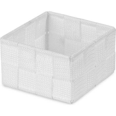Petit panier de rangement Stan blanc - COMPACTOR - 12 x 12 x H.7 CM - Blanc (1/5)