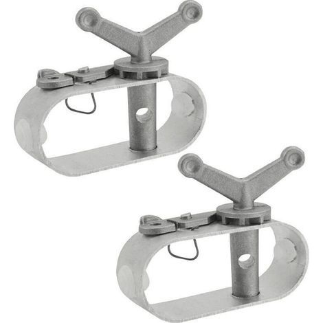 Set mit 2 Kabelspannern für Poolabdeckungen – Aluminium-Poolwinde – 8 x 2 x 6,4 cm (1/4)