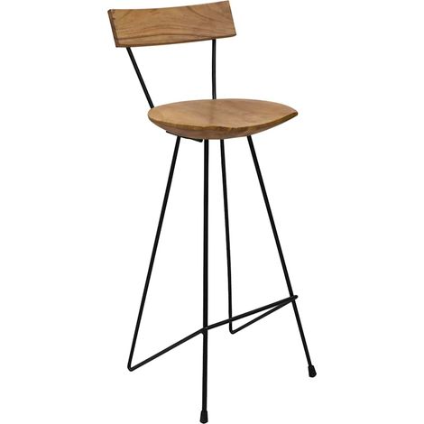 Maison Exclusive - Sgabelli da Bar 2 pz in Legno Massello di Teak (1/5)