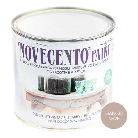Novecento CHALK PAINT BIANCO NEVE Pittura Lavabile inodore senza primer 500 ML BIANCO NEVE
