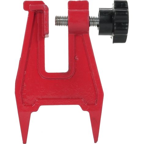 Tornillo de banco portátil para afilar motosierras, sujeta la barra guía para afilar, una herramienta esencial para el mantenimiento de la cadena.